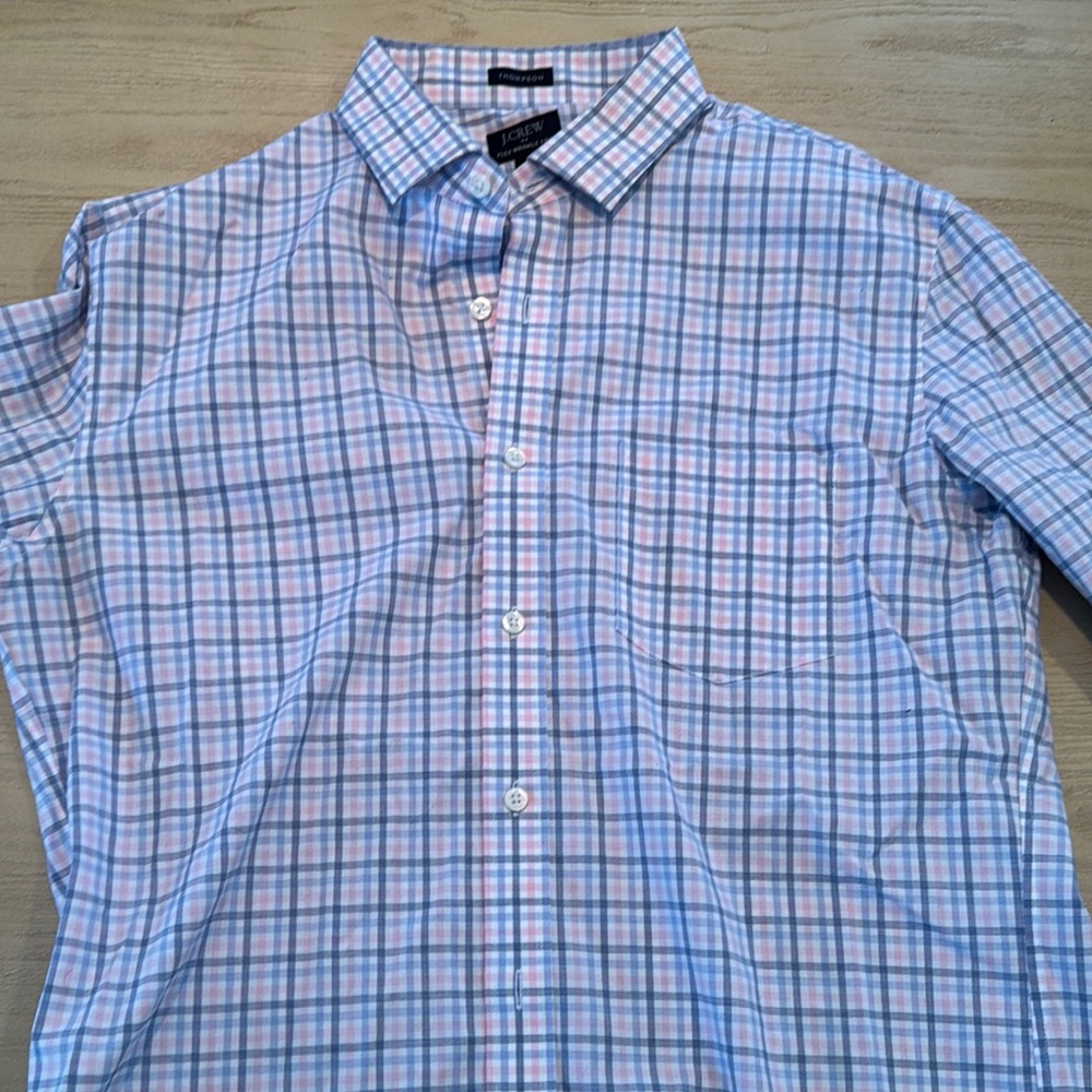 Blue and Pink Checkered Men's Shirt